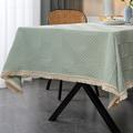 Nordic Style Thickened Cotton Linen Dining TableCloth, Anti Scalding and Anti Slip Tea TableCloth, Rectangular Desk Mat, TV Cabinet Decorative Cloth