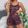 Women'S Sexy Camisole Pajama Print Alphabet Homewear Set Home Outfits