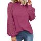 Women's Pullover Sweater Jumper Crew Neck Ribbed Knit Polyester Patchwork Summer Fall Outdoor Daily Going out Stylish Casual Soft Long Sleeve Solid Color Black Pink Navy Blue S M L