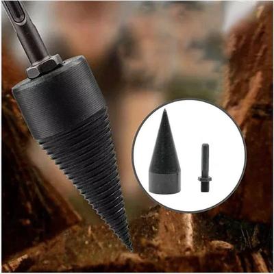 Firewood Log Splitter Drill Bit Wood Splitter Drill Bits Hex Shank Removable Heavy Duty Drill Screw Cone Driver 38mm/42mm/45mm (1.5/1.65/1.77)