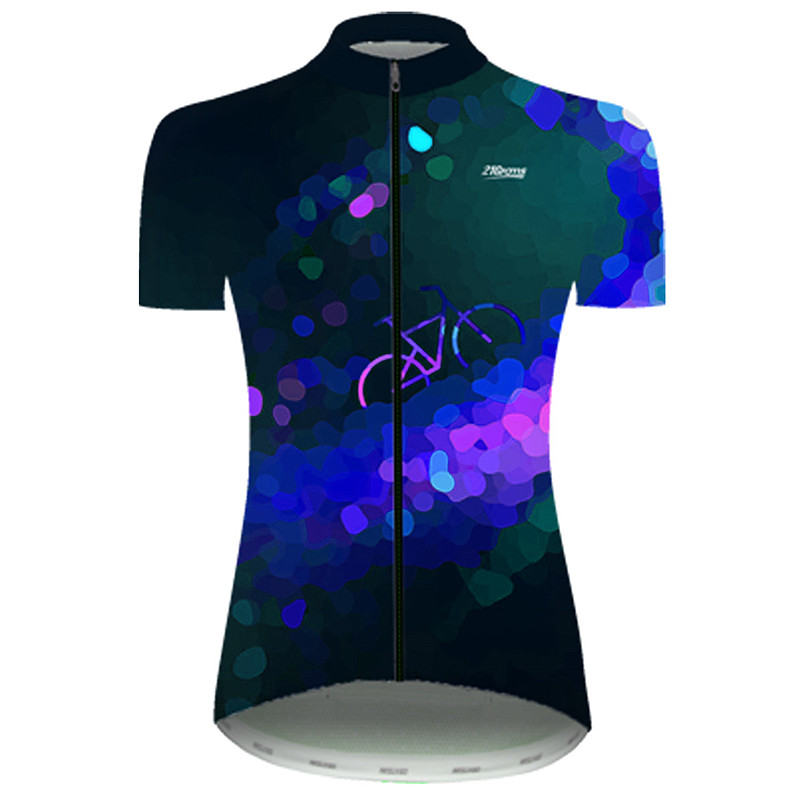 Women's Cycling Jersey Polka Dot Gradient Patterned Short Sleeve Bike Jersey Top with 3 Rear Pockets Mountain Bike MTB Road Bike Cycling Cycling Quick Dry Ultraviolet Resistant Reflective Strips