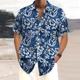 Floral Casual Men's Resort Hawaiian 3D Printed Shirt Button Up Short Sleeve Summer Shirt Vacation Daily Wear S TO 3XL