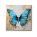 Hand painted Gold wings Butterfly painting textured original abstract painting canvas modern living room square wall art butterfly Wall Decor Living room Stretched Frame Ready to Hang or Unframed