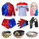 Harley Quinn Joker Suicide Squad Cosplay Costume Outfits Women's Girls' Movie Cosplay Cosplay Costume Red Red (With Accessories) Halloween Children's Day Coat Pants Bracelet