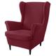 Stretch Wingback Chair Cover Wing Chair Slipcovers With Seat Cushion Cover Spandex Jacquard Wingback Armchair Covers for Ikea Strandmon Chair