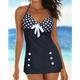Women's Swimwear Swimdresses Plus Size Swimsuit Halter 2 Piece Printing Polka Dot Beach Wear Summer Bathing Suits