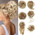 6 Packs Messy Bun Hair Pieces for Women Hair Buns Hair Piece Pony Tails Hair Extensions Ponytail Extension for Women Mix Blonde 27/613