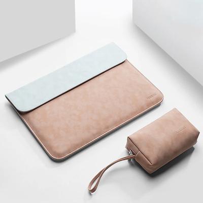 Laptop Sleeves 12 13.3 14 inch Compatible with Macbook Air Pro, HP, Dell, Lenovo, Asus, Acer, Chromebook Notebook Waterpoof Shock Proof PU Leather Solid Color for Business Office