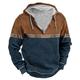 Men's Hoodie Zip Up Hoodies Wine Navy Blue Brown Beige Hooded Color Block Sports Outdoor Daily Holiday Vintage Cool Casual Spring Fall Clothing Apparel Hoodies Sweatshirts