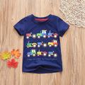 Kids Boys T shirt Tee Car Short Sleeve Cotton Children Top Casual Fashion Summer Black 3-6 Y