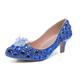 Women's Wedding Shoes Pumps Valentines Gifts Bling Bling Evening Bag Party Polka Dot Wedding Heels Bridal Shoes Bridesmaid Shoes Rhinestone Crystal Sparkling Glitter Low Heel Pointed Toe Vintage Sexy