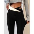 Women's Solid Color High Elasticity High Waist Lounge Athletic Athleisure 1# 2# S M Fall Winter