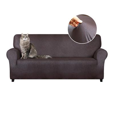 Stretch Leather Sofa Cover Sofa Slipcover Seat Cover for 3 Seater,Spandex Non Slip Soft Couch Sofa Cover Spandex Fabric, Washable Furniture Protector Elastic Bottom for Kids, Pets,Home Decor