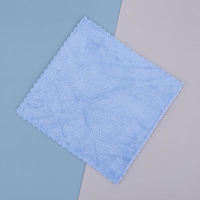 Coral Velvet Square Towel Kitchen Dishcloth Soft Absorbent Small Handkerchief Plain Color Saliva Towel Baby And Children Hand Towel