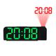 180° Rotation LED Digital Projection Alarm Clock Electronic Mute Clock Ceiling Projector Alarm Clock For Bedside Bedroom Desktop