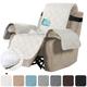 100% Waterproof Quilted Recliner Chair Cover Recliner Cover Recliner Slipcover for Living Room, Secure with Elastic Strap and Non Slip Puppy Paw Silicone Backing