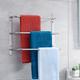 Bathroom Towel Bar Multilayer Bathroom Shelf Contemporary Polished Stainless Steel Bathroom 3-tier Towel Bar Wall Mounted 45/60 cm