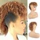 Afro High Puff Hair Bun Ponytail Drawstring With Bangs Synthetic Jerry Curly Mohawk Kinkys Curly Fauxhawks Pony Tail Clip in on Ponytails for Women Hair Extensions with six Clips