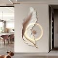 Wall Lights Clock 1-Light 80cm/100 LED Wall Lights Feather Shape Design Modern Light Luxury Style Bedroom Dining Room Resin Wall Light 110-120V 220-240V