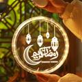 Star Moon Castle Suction Cup Small Hanging Light Ramadan Atmosphere Light LED Holiday Party Small Night Light Colorful Light 1PC