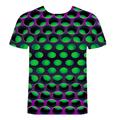 Kids Boys' 3D Vertigo T shirt Tee Short Sleeve Print Optical Illusion Color Block Geometric Print Blue Red Fuchsia Children Tops Summer Active Basic Streetwear
