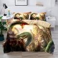 3D Bedding Dragon print Print Duvet Cover Bedding Sets Comforter Cover with 1 print Print Duvet Cover or Coverlet,2 Pillowcases for Double/Queen/King