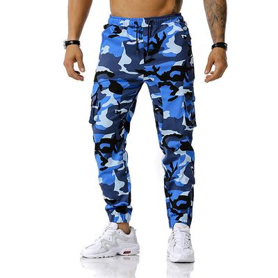 Men's Cargo Pants Cargo Trousers Trousers Camo Pants Elastic Waist Flap Pocket Camouflage Full Length Work Holiday Cotton Blend Stylish Casual / Sporty Army Green Red Micro-elastic