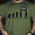 Evolution Mens Graphic Shirt Person Prints Fashion Designer Classic Tee Casual Style Outdoor Street Sport White Army Green Go Back We Fucked Up Cotton