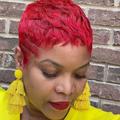 Pixie Wigs for Black Women Short Black Mixed Red Hair Wig Natural Pixie Cut Wig Short Hairstyles Wig for Black Women Synthetic Red Short Pixie Cut Wig for Old Lady Daily Use