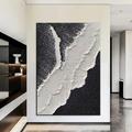 Hand Painted Black textured painting handmade Black and white Abstract painting Black and white Painting wall art Black and white textured painting wall art Home Decor ready to hang or canvas