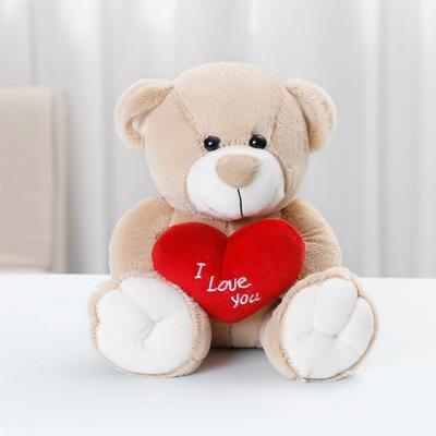 Heart Hugging Bear Tie Plush Bear Doll Valentine's Day Gift Cute Cartoon Teddy Bear Gift Plush Bear Doll
