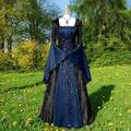 Retro Vintage Medieval Renaissance 17th Century Dress Cosplay Costume Prom Dresses Viking Gentlewoman Outlander Elven Women's Halloween Halloween Renaissance Fair LARP Dress