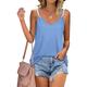 Women's Tank T shirt Basic Plain Daily Strap Sleeveless Regular Summer Light Pink Blue White Black Orange