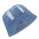 Men's Bucket Hat Sun Hat Black Deep Blue Denim Ripped Streetwear Stylish Casual Outdoor Daily Outdoor clothing Plain Sunscreen Lightweight Quick Dry