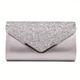 Women's Crossbody Bag Clutch Bags PU Leather for Evening Bridal Wedding Party with Chain Glitter Shine Fashion in Silver Black Pink