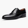 Men's Oxfords Derby Shoes Formal Shoes Dress Shoes Tuxedos Shoes Business British Wedding Party Evening PU Lace-up Black Brown Spring Fall