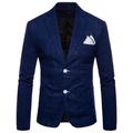 Men's Casual Blazer Regular Regular Fit Solid Color Black White Yellow Wine Dark Navy Dark Green Orange Green Light Blue 2024