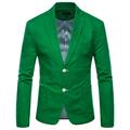 Men's Casual Blazer Regular Regular Fit Solid Color Black White Yellow Wine Dark Navy Dark Green Orange Green Light Blue 2024