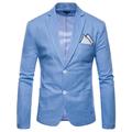 Men's Casual Blazer Regular Regular Fit Solid Color Black White Yellow Wine Dark Navy Dark Green Orange Green Light Blue 2024