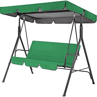 Waterproof Patio Swing Canopy Cover Set, Swing Canopy Replacement, Windproof Waterproof Anti-UV Top Cover for Patio Swing