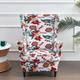 Wing Chair Slipcovers Spandex Stretch Sofa Covers Wingback Armchair Covers with Seat Pad Cushion Cover Arms Printing Pattern Fabric Furniture Protector for Living Room Wingback Chair #8835465