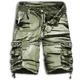Men's Cargo Shorts Shorts Hiking Shorts Leg Drawstring 6 Pocket Plain Comfort Lightweight Outdoor Daily Going out Cotton Blend Fashion Streetwear Black Army Green