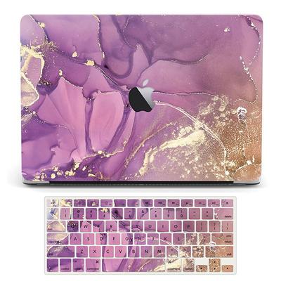 Compatible with MacBook Air 13 Inch Case 2022 2021 2020 2019 2018 Release M1 A2337 A2179 A1932 Touch ID MacBook Air Case Hard Shell Case 2 Keyboard Covers Screen Protector Pink Marble