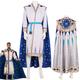2023 Movie Wish King Magnifico White Outsuit Party Carnival Halloween Cosplay Costume for Adults Kids Men Boy Cosplay Costume