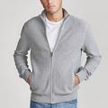 Men's Cardigan Sweater Zip Sweater Knitted Cardigan Ribbed Knit Regular Pocket Knitted Plain Stand Collar Warm Ups Modern Contemporary Daily Wear Going out Clothing Apparel Winter Dark Blue Gray S M L