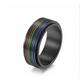 prosteel pride rings for women men size 9 stainless steel lgbtq pride rainbow fidget ring