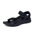 Men's Sandals Slippers Fashion Sandals Beach Slippers Casual Beach Daily Canvas Breathable Magic Tape Black Grey Black Rainbow Color Block Summer Spring