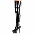 Women's Boots Plus Size Stripper Boots Costume Shoes Party Club Solid Colored Over The Knee Boots Crotch High Boots Thigh High Boots Winter Lace-up Platform Stiletto Heel Round Toe Punk Fashion Sexy