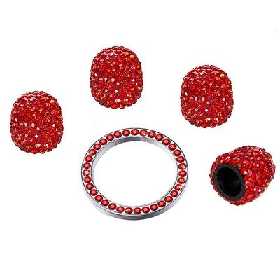 4pcs Diamond Car Tire Valve Caps Shining Dust-proof Wheel Valve Cover Vehicle Bling Crystal Valve Cap Car Styling Accessories