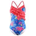 Girl's Swimsuit Big Girl's Ruffled One-Piece Swimsuit Quick Drying Children's Swimsuit